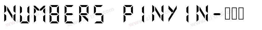 Numbers Pinyin字体转换